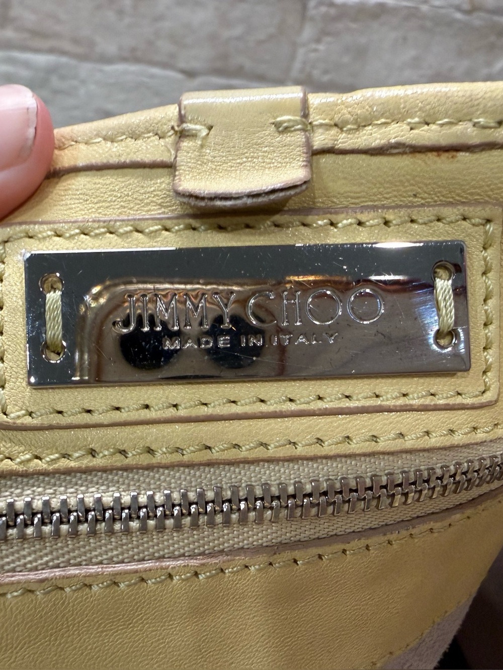 Jimmy Choo EUC Studded Star Tote Bag in Soft Yellow - Picture 6 of 7